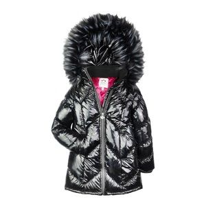 NWT Appaman Nova Long Black Metallic Coat size 10